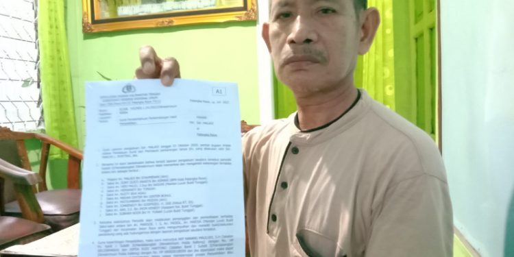 Dilaporkan ke Polda Kalteng Ketua RT di Bukit Tunggal Terlibat Mafia Tanah