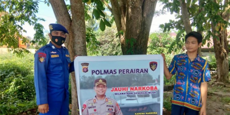 Satpolairud Polres Seruyan Himbau Masyarakat Untuk Hindari Narkoba