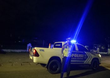 Cegah Aksi Balapan Liar Satlantas Polres Seruyan Laksanakan Patroli Malam