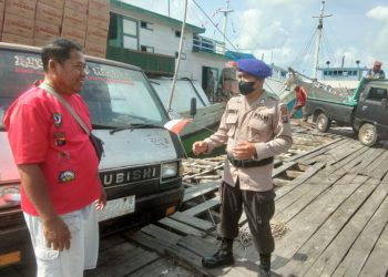 Patroli Satpolairud Polres Seruyan Himbau 5M Prokes Covid-19