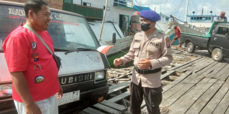 Patroli Satpolairud Polres Seruyan Himbau 5M Prokes Covid-19