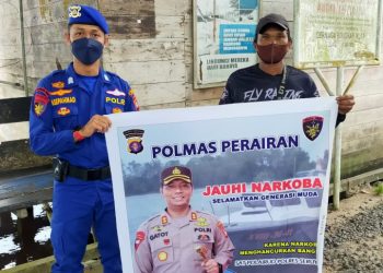 Satpolairud Polres Seruyan Himbau Masyarakat Untuk Hindari Narkoba