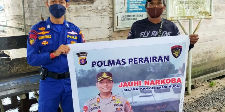Satpolairud Polres Seruyan Himbau Masyarakat Untuk Hindari Narkoba