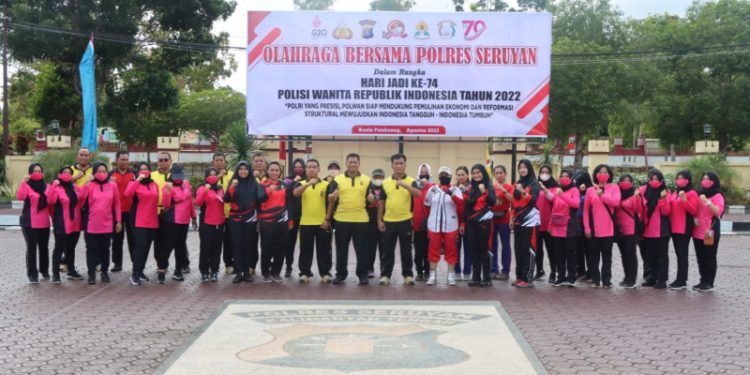 Gerak itu sehat, Kapolres Seruyan Olahraga Bersama