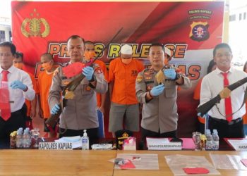 Satreskrim Polres Kapuas Amankan Pemilik Senjata Api Tanpa Izin