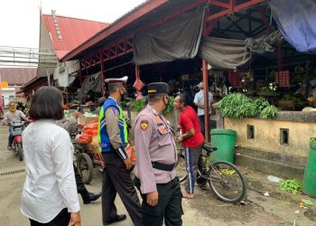 Anggota Satreskrim Laksanakan Giat Yustisi di Pasar Saik Kuala Pembuang