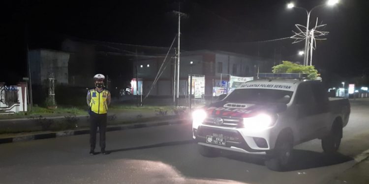 Cegah Balapan Liar Satlantas Polres Seruyan Patroli Malam