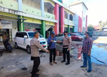 Anggota Satreskrim Giat Yustisi di Pasar Saik Kuala Pembuang