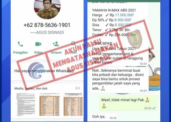 Akun Palsu Nama Kadisminfosantik Prov. Kalteng Agus Siswadi Kembali Beredar di Medsos