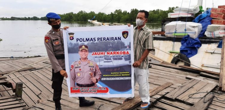 Satpolairud Polres Seruyan Himbau Masyarakat Hindari Narkoba