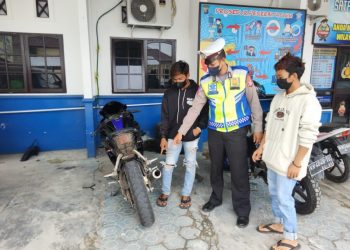 Satlantas Polres Seruyan Tindak Pengendara Motor Knalpot Brong
