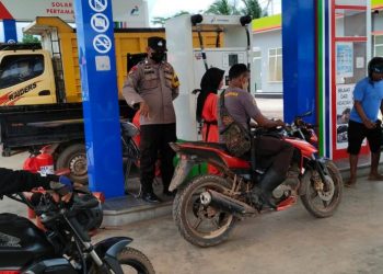 Antisipasi Penyalahgunaan BBM, Polsek Danau Sembuluh Awasi SPBU