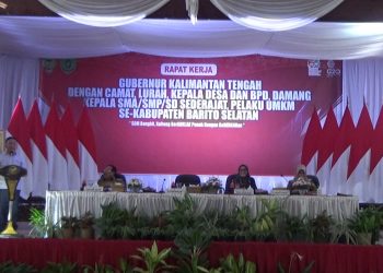 Gubernur Sugianto Sabran Gelar Raker dengan Bupati Barsel dan Pihak Terkait