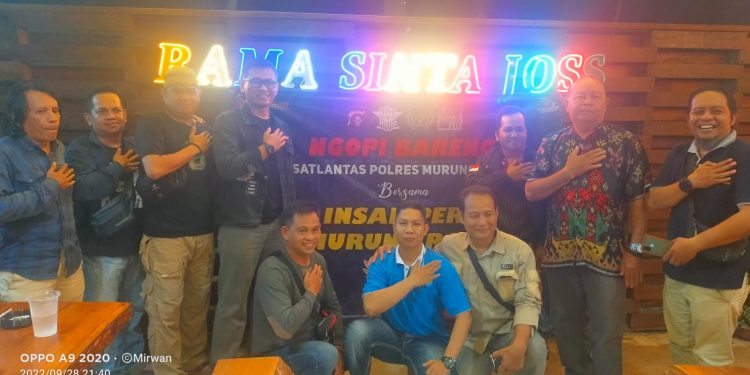 Pererat Tali Sirahturahmi, Satlantas Polres Mura Gelar Kopi Bareng dengan Insan Pers