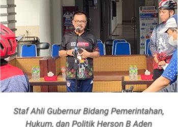 Staf Ahli Gubernur Herson B Aden Lepas Peserta Fun Bike Harhubnas 2022
