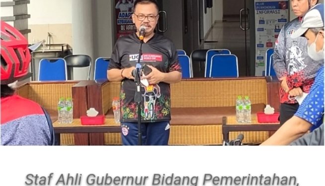 Staf Ahli Gubernur Herson B Aden Lepas Peserta Fun Bike Harhubnas 2022