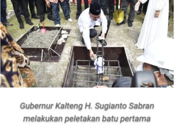Gubernur Kalteng Peletakan Batu Pertama Pembangunan/Renovasi Bundaran Besar Palangka Raya