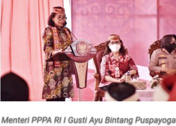 Menteri Bintang Puspayoga Launching Desa Ramah Perempuan dan Peduli Anak Bebas Stunting di Kalteng