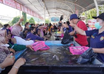 Ketersediaan Ikan Segar di Pasar Penyeimbang Palangka Raya Diminati Warga