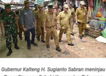 Pantau Harga Sembako, Gubernur Sugianto Sambangi Pasar Simpang Sebabi Kotawaringin Timur