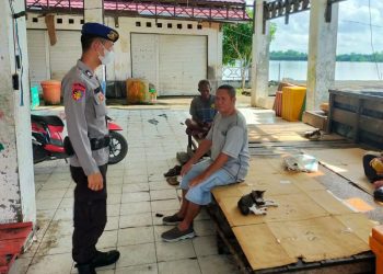 Satpolairud Polres Seruyan Himbau Masyarakat Terapkan Prokes Covid-19