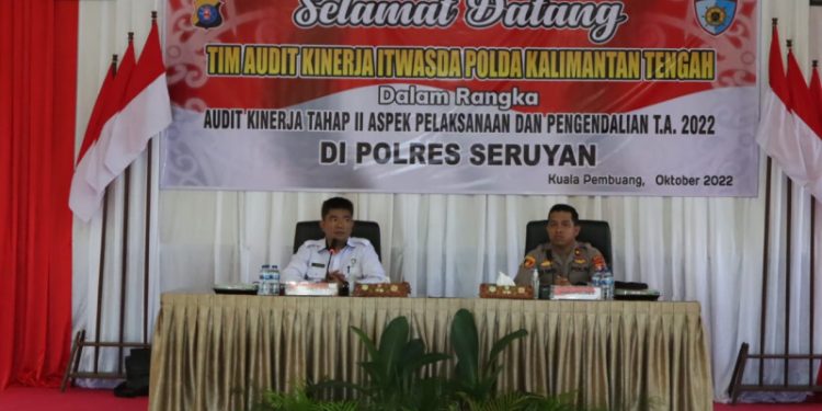Itwasda Polda Kalteng Lakukan Audit Kinerja Tahap II di Polres Seruyan