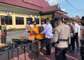 Pastikan Pemeriksaan Ranmor Lancar Anggota Propam Amankan Kegiatan