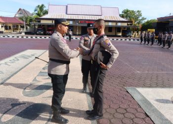 Polres Seruyan Gelar Upacara Penerimaan Siswa Latja SPN Polda Kalteng