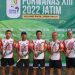 Tim Tenis Beregu PWI Kalteng Raih Medali Emas Pertama di Ajang Porwanas