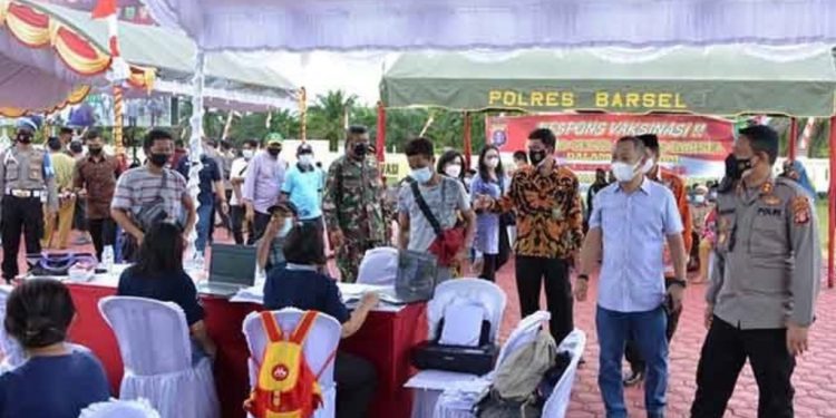 Barsel Masuk Zona Hijau dengan Capaian Vaksinasi 70,5 Persen