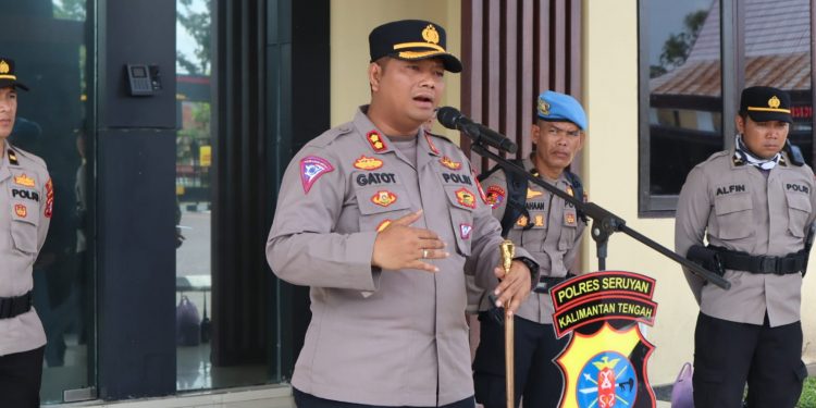 Kapolres Seruyan Ingatkan Anggota Waspada Saat Bertugas