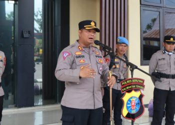 Kapolres Seruyan Ingatkan Anggota Waspada Saat Bertugas