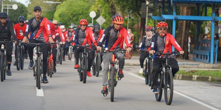 Pemprov. Kalteng Gelar Senam Bersama dan Fun Bike KORPRI