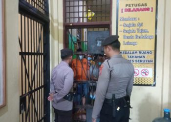 Pastikan Aman dan Tertib, Anggota Piket Jaga Tahanan Laksanakan Cek  Rutan