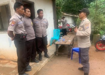 Polsek Hanau Patroli dan Beri Arahan Security PT. Tapian Nadenggan