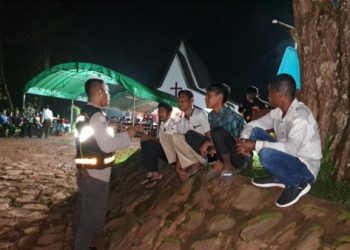 Personil Polsek Hanau Berikan Edukasi Kamtibmas kepada Masyarakat