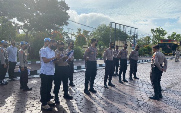 Saat Apel Satker, Kasat Samapta Sampaikan Arahan Pimpinan