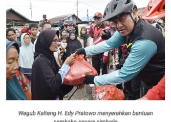 Jelang Tutup Tahun 2022, Pemprov Kalteng Gowes dan Bagikan Sembako