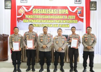 Kapolres Seruyan Pimpin Sosialisasi Dipa dan Penandatanganan Fakta Integritas