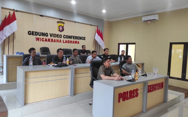 Satresnarkoba Polres Seruyan Ikuti Anev Bersama Dirresnarkoba Secara Virtual