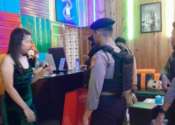 Gelar Cipta Kondisi Kepolisian Dari Ditsamapta Polda Kalteng Razia Tempat Hiburan Malam