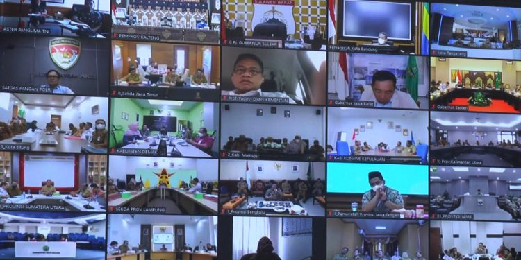 Wagub H. Edy Pratowo Hadiri Rakor Pengendalian Inflasi yang Dipimpin Mendagri Tito Karnavian