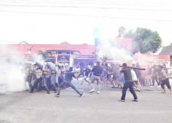 Antisipasi Kerawanan Pemilu, Polda Kalteng Gelar Simulasi Peningkatan Kemampuan Personel
