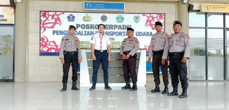 Waspada Tindak Kriminal Tim Patroli Polres Seruyan Sambangi Bandara Kuala Pembuang