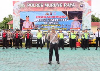 Operasi Keselamatan Telabang 2023 Dimulai, Polres Murung Raya Apel Gelar Pasukan