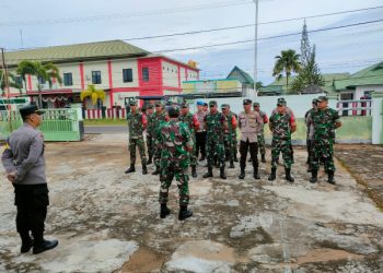 Tingkatkan Sinergitas, TNI-Polri Apel Gabungan di Koramil 1015/Kuala Pembuang