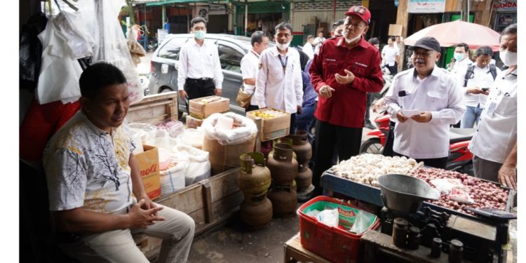 Tim Satgas Pangan Pantau Harga Bahan Pokok di Pasar Besar Palangka Raya