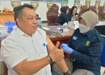 200 Orang Ikuti Vaksinasi Booster ke 2 di Sekretariat DPRD Kota Palangka Raya