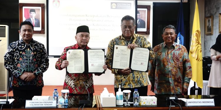 Pembangunan SDM dan Riset, Gubernur Sugianto Sabran Teken NKB dengan Rektor Universitas Indonesia
