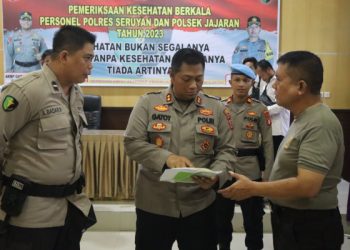Kapolres Seruyan Cek Pemeriksaan Kesehatan Personel dan Polsek Jajaran